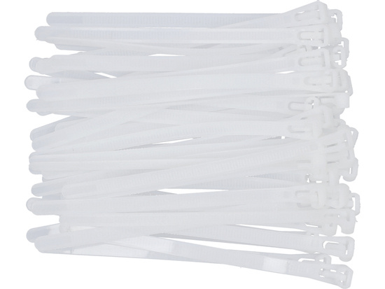 BANDES EN PLASTIQUE, 7,6X150MM, 50 PCS. BLANC