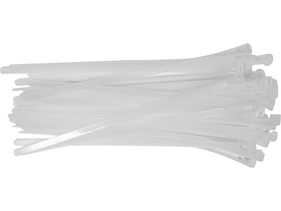 BANDES EN PLASTIQUE, 7,6X250MM, 50 PCS. BLANC