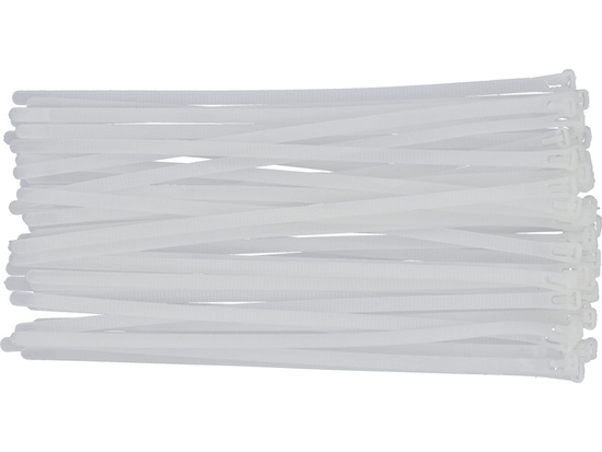 BANDES EN PLASTIQUE, 7,6X300MM, 50 PCS. BLANC