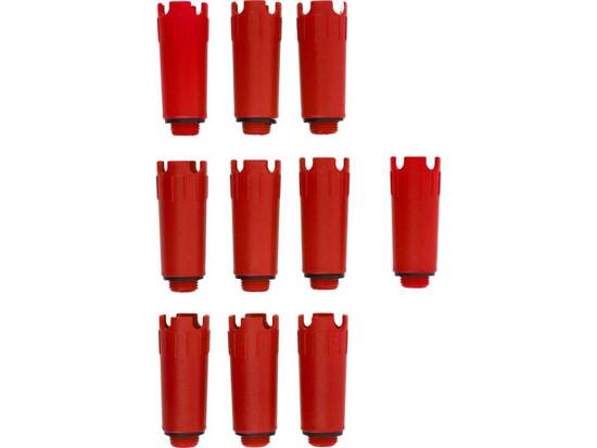 BOUCHON HYDRAULIQUE, INSTALLATEUR 1/2'' AVEC JOINT, ROUGE, 10 PCS