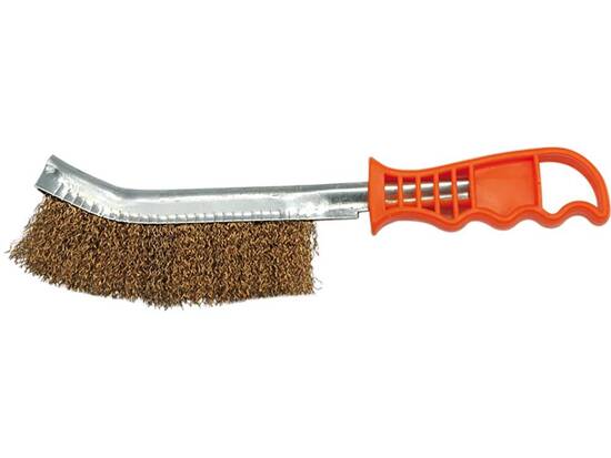 BROSSE EN FIL DE LAITON AVEC MANCHE EN PLASTIQUE