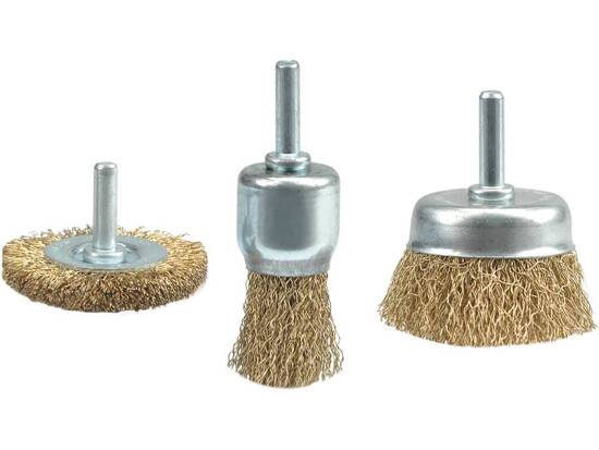 BROSSES METALLIQUES AVEC TIGE, 3 PCS.