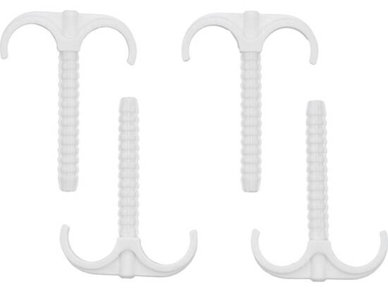 CROCHETS DE MONTAGE BIS, DOUBLE INSTALLATEUR AVEC GOUPILLE D'INSTALLATION RAPIDE POUR TUYAUX 15-28MM, 4 PCS.