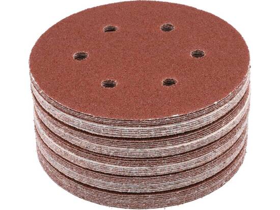 DISQUE ABRASIF VELCRO, 6 TROUS, P40 150 MM / 50 PCS.