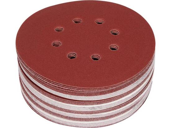 DISQUE ABRASIF VELCRO, 8 TROUS, P180 150 MM / 50 PCS.