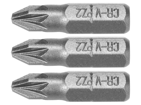 EMBOUTS 1/4''X25 MM PZ2 3 PIÈCES