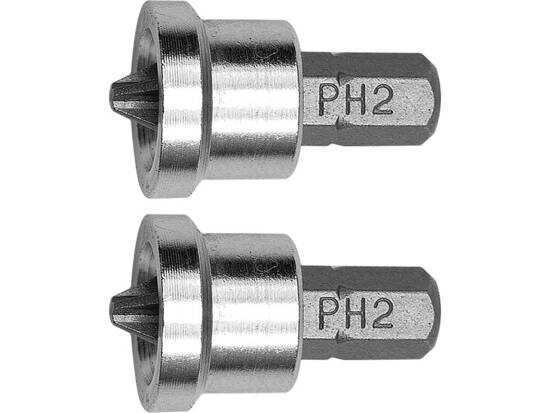 EMBOUTS PH2 AVEC LIMITE DE PROFONDEUR DE VIS, 2 PCS.