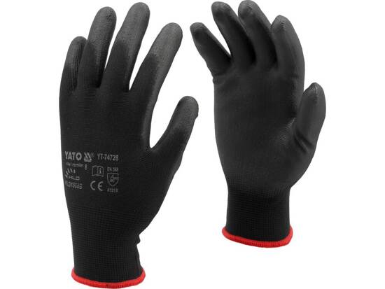 GANTS DE PROTECTION EN NYLON ENDUIT PU TAILLE 10