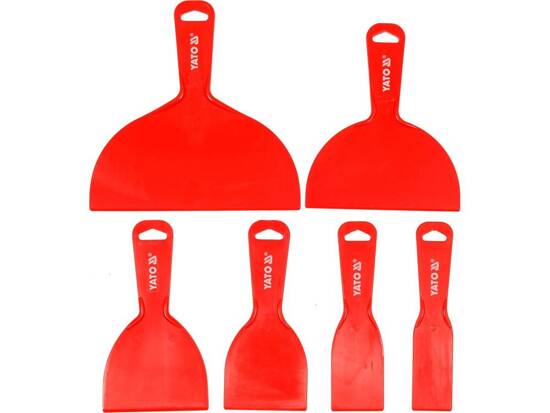 GRATTOIRS, SPATULES EN PLASTIQUE, JEU DE 6 PCS.