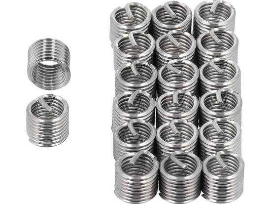 INSERTS EN SPIRALE POUR RÉPARATION DE FILETAGE M8X1,25; 20 PIÈCES.