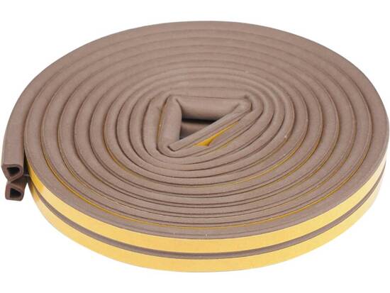 JOINT POUR FENÊTRES ET PORTES, EPDM, TYPE D, MARRON, 6M