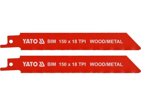 LAMES DE SCIE POUR MÉTAL ET BOIS BIM 150 MM 18TPI / 2 PCS.