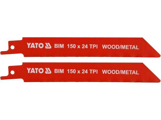 LAMES DE SCIE POUR MÉTAL ET BOIS BIM 150 MM 24TPI / 2 PCS.