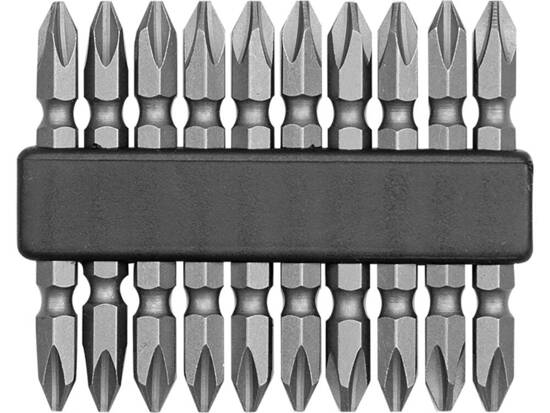 LAMES DOUBLE FACE POUR TOURNEVIS 10 PCS. PH2X60