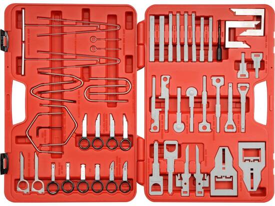 OUTILS DE DÉMONTAGE DES RÉCEPTEURS AUTORADIO, JEU DE 52 PCS.