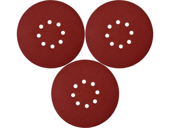 PAPIER DE VERRE ROND AVEC VELCRO 180 MM P120 / 3 PCS.