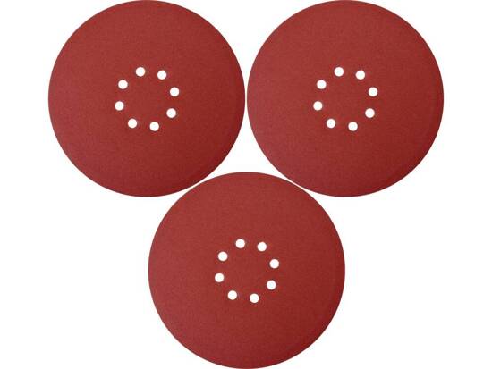 PAPIER DE VERRE ROND AVEC VELCRO 225 MM P150 POUR YT-82340, YT-82350 / 3 PCS.