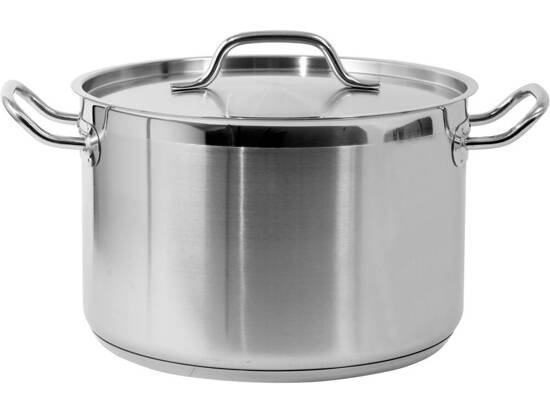 POT MOYEN AVEC COUVERCLE INOX 28X18CM 11,1L