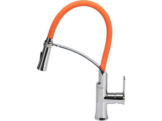 ROBINET D'ÉVIER AVEC BEC FLEXIBLE FLEXIBLE 2-ORANGE