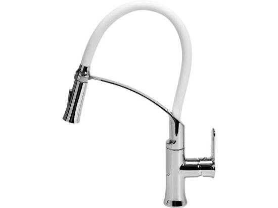 ROBINET D'ÉVIER AVEC BEC FLEXIBLE FLEXIBLE 2-WHITE