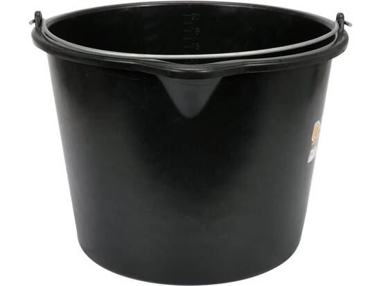 SEAU DE CONSTRUCTION, NOIR AVEC BEC, 20 L