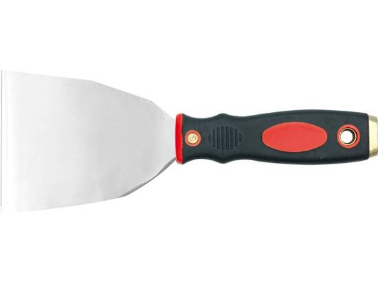 SPATULE INOX 100MM, MANCHE BICOLORE