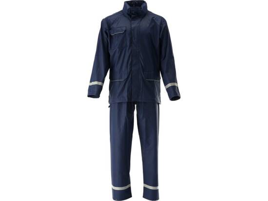 TAILLE DE L'ENSEMBLE DE PLUIE STRETCH MARINE. 2XL