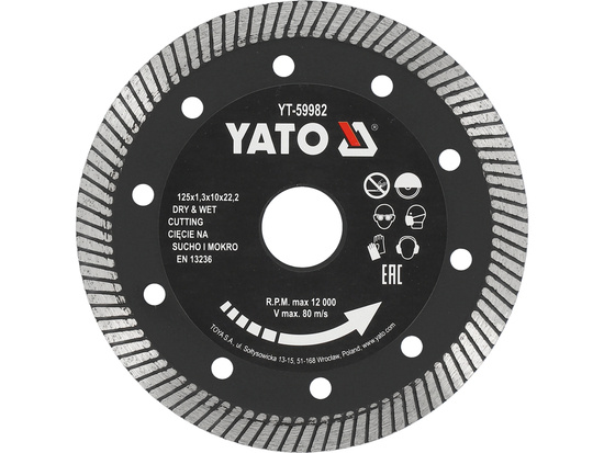 ΔΙΣΚΟΣ TURBO DIAMOND 125MM ΓΙΑ ΓΡΗΓΟΡΟ ΚΟΠΗ ΠΡΑΣΙΝΟΥ ΧΩΡΙΣ ΨΕΚΑΣΜΟ