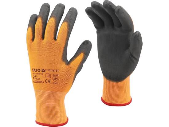 SAFETY GLOVES WITH TOUCHSCREEN FINGERS PU SIZE 8