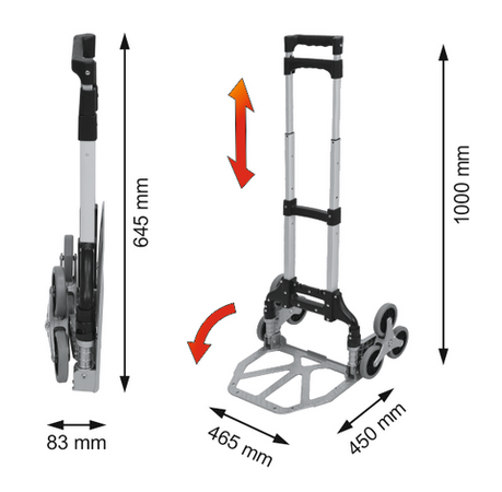 SCHODOWY WÓZEK MAGAZYNOWY 70KG