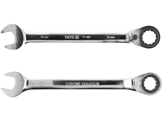 CLE MIXTE A CLIQUET 18 MM