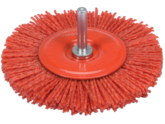 CEPILLO DE DISCO CON VÁSTAGO NYLON 100MM