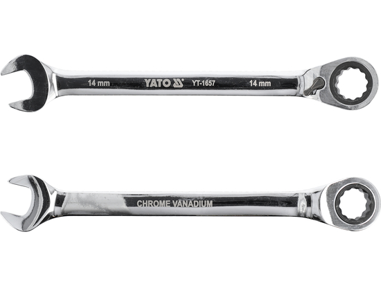 CLE MIXTE A CLIQUET 14 MM