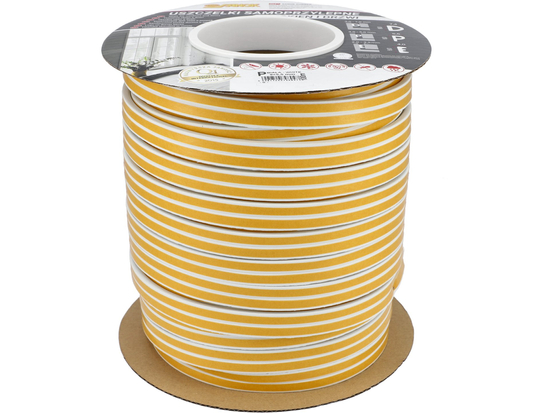 УПЛЪТНЕНИЕ ЗА ПРОЗОРЦИ И ВРАТИ, EPDM, ТИП P, БЯЛО, 100M