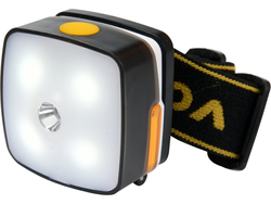 ČELOVÁ LAMPA 3W LED A 4 SMD LED BATÉRIA.