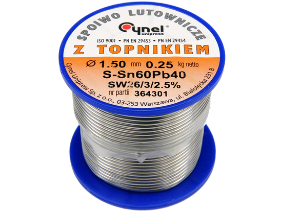 LIDUOTUVAS SN60PB40 1,5/250