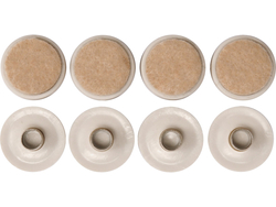 ARRUELA DE PLÁSTICO E FELTRO PARA PINO 26MM, 8 UNIDADES.