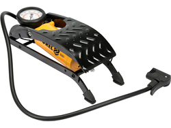 FOOT PUMP WITH GAUGE AND SINGLE CYLINDER