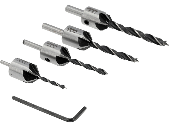 CONJUNTO DE 5 BROCAS COM ESCAROAMENTO