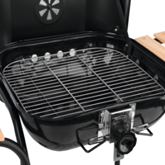 CHARCOAL GRILL WITH LID AND GRATE ADJUSTMENT 45*40CM