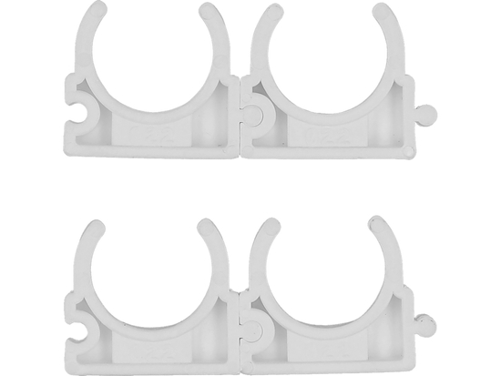 SUPPORTI, MONTAGGIO, CLIP PER INSTALLATORE, APERTI PER TUBI DA 22MM, 4 PZ.
