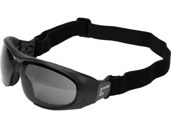 GAFAS DE SEGURIDAD GRISES CON CORREA