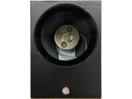 APPLIQUE D'EXTÉRIEUR ALUMINIUM NOIR 1XGU10 CARRÉ