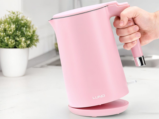 CHALEIRA ELÉTRICA 1,5L ROSA, COOL TOUCH