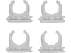 SOPORTES, MONTAJE, CLIPS DE INSTALADOR, ABIERTOS PARA TUBOS DE 18MM, 4 UNIDADES.