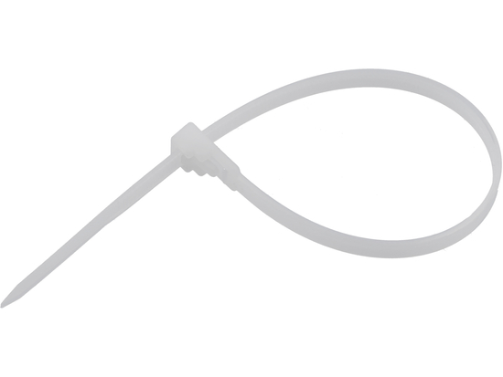 BANDES EN PLASTIQUE, 4,8X200MM, 100PCS, BLANCHES