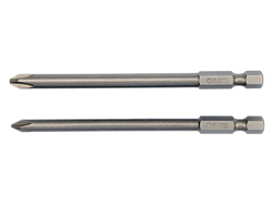 PUNTAS PARA DESTORNILLADORES 1/4'', 2 PIEZAS, PHILLIPS: PH1X100MM, PH2X100MM