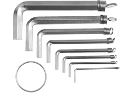 CHAVES HEXAGONAIS /HEX/ 2-10 MM, CR-V, CONJUNTO DE 8 UNIDADES.