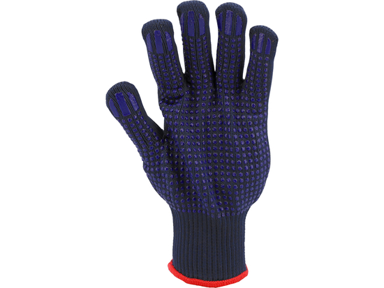 GUANTI IN COTONE-POLIESTERE, MACULATO, BLU NAVY, 'PSD'