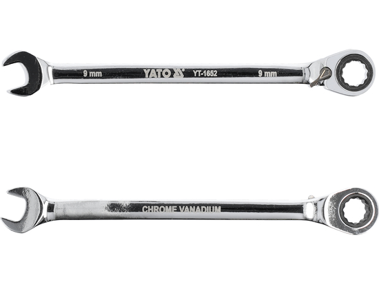 CLE MIXTE A CLIQUET 9 MM
